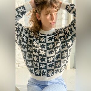Lisa Says Gah X KJP Emma Sweater in Daisy Check size M/L